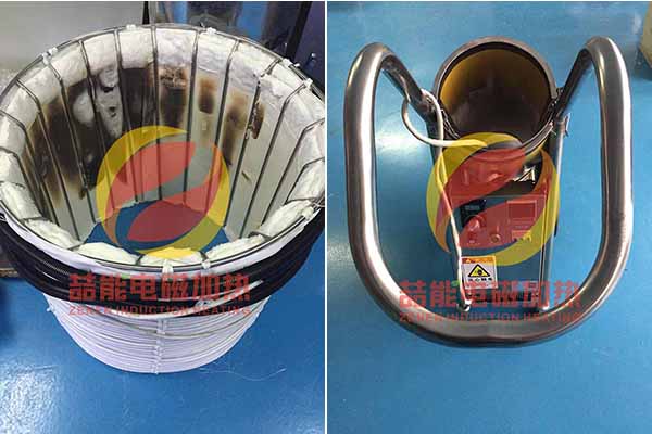 左:無外殼加熱圈;右:智能加熱小車 左:無外殼加熱圈;右:智能加熱小車